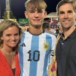 Real Madrid Midfielder Nico Paz With His Father And Mother