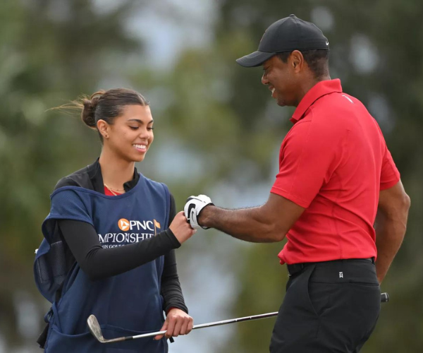 Tiger Woods And His Daughter Sam Woods During The 2023 PNC Championship