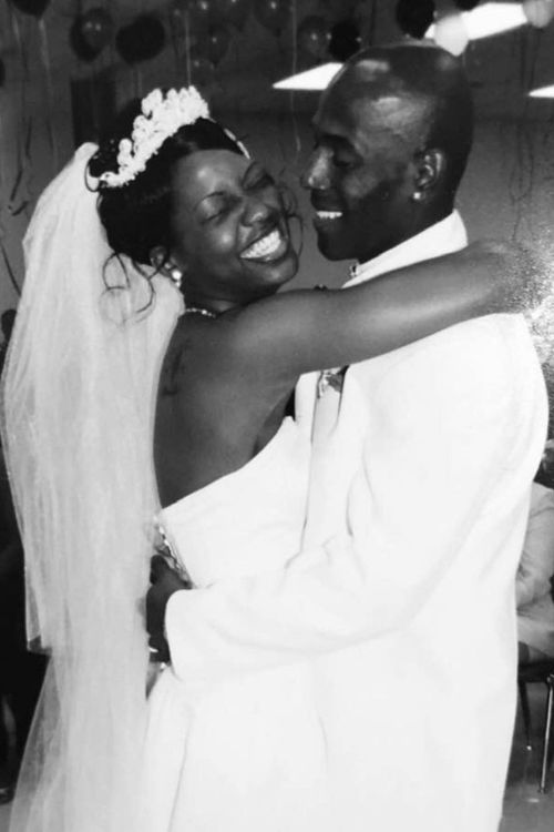 Donald Driver Pictured With His Wife On Their Wedding Day