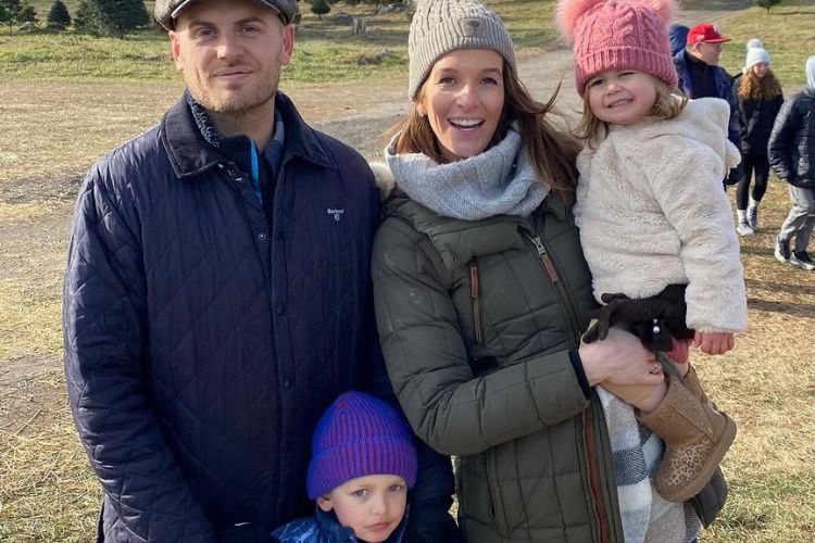 Cara Banks Pictured With Her Husband, Oliver Banks, And Their Two Kids, Jesse, And Antigone