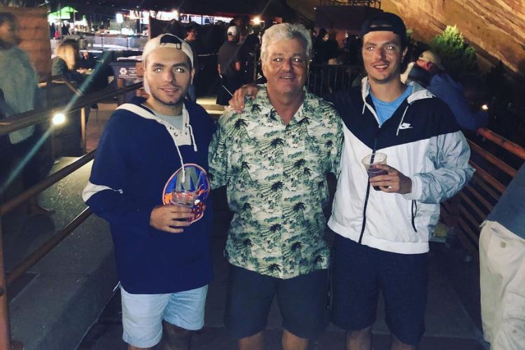 Chaz Pictured With His Brother, Max (R) And Their Father Earlier This Year In January 