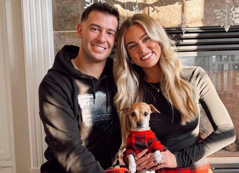 Cole Kramer And Fiance Katie Miller With Their New Pet Dog, Tito Celebrate Christmas