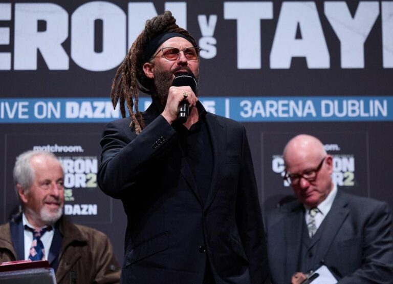 David Diamante Seen On His Duties With DAZN Last Month In November In Dublin, Ireland
