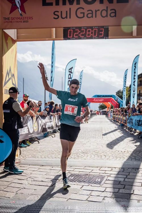 Esteban Olivero Pictured Crossing The Finishing Line At The Skymasters 2023