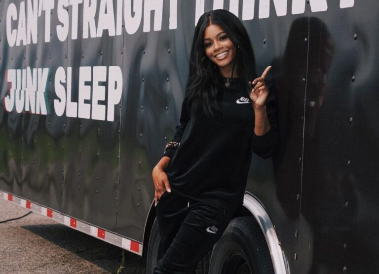 Gabby Douglas Pictured In 2021 Promoting Mattress Firm Company