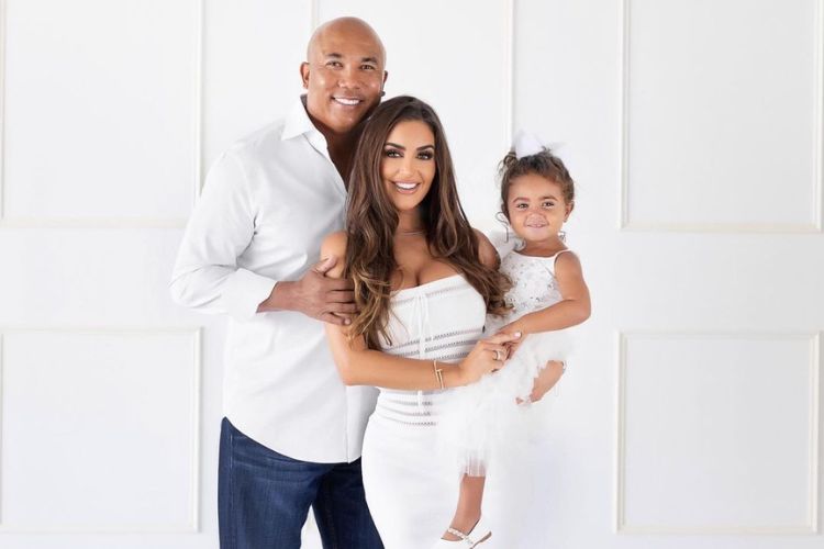 Hines Ward Pictured With His Wife, Lindsey And Their Daughter, Londyn