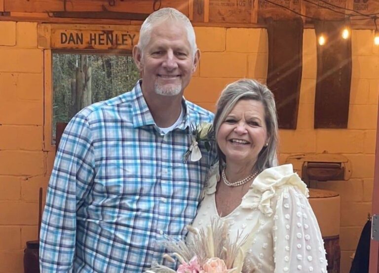 James McCall Pictured With His Wife Tammy McCall On Their Wedding Day