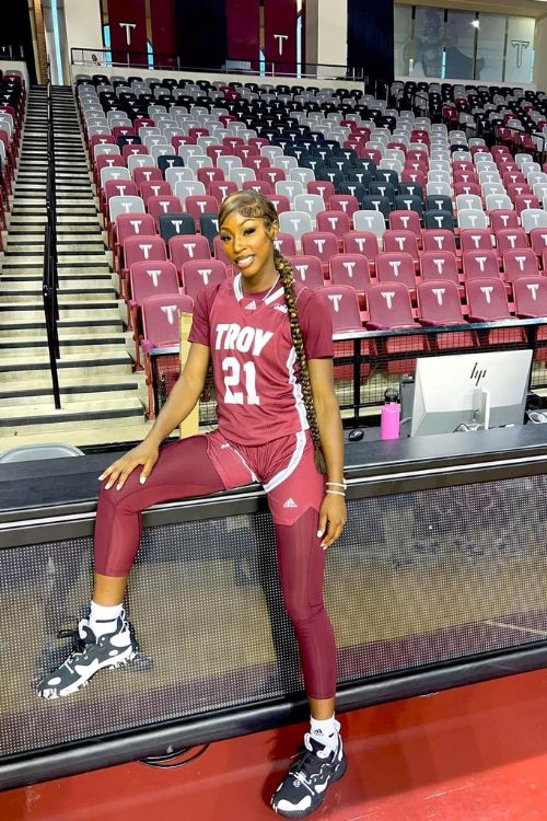 Ke'Ajia Pictured During Her Time With Troy University