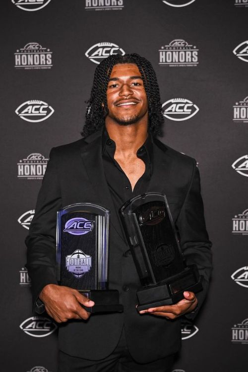 The NC State WR, Kevin Concepcion Pictured With The ACC Honor