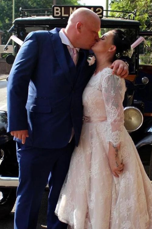 Martin And Melanie Pictured On Their Wedding Day In 2018