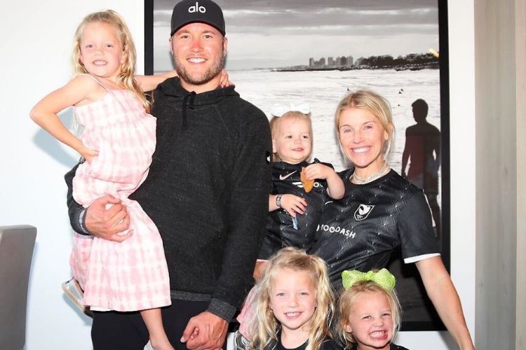 Matthew Stafford Pictured With His Family Supporting The Angel City FC