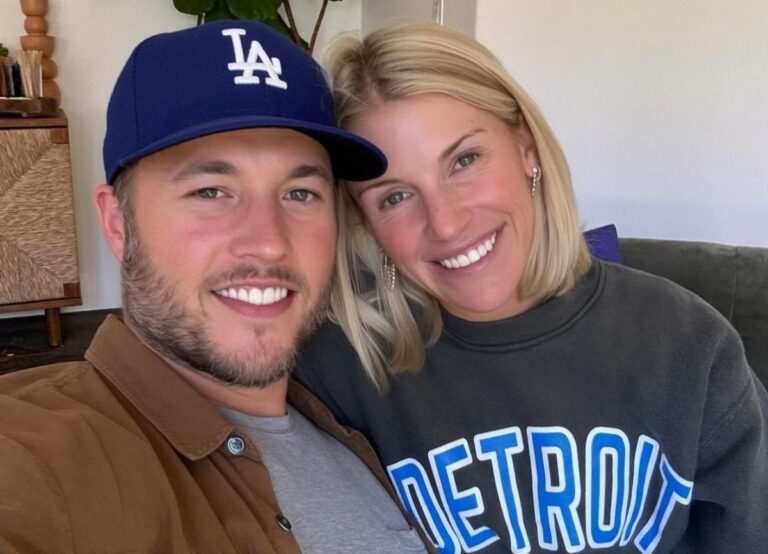 Matthew Stafford Pictured With His Wife Kelly Stafford