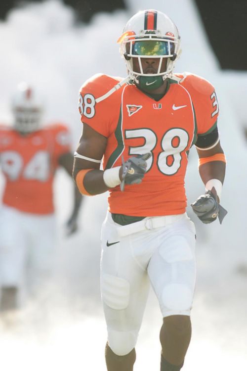 Jones Pictured During His Playing Days With The University of Miami