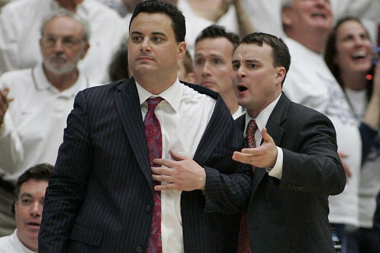 Sean Miller Pictured With His Brother, Archie Miller On The Sidelines In 2011