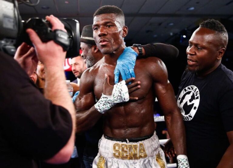 Sena Agbeko Pictured After His Bout Against Isaiah Steen Last Year In October
