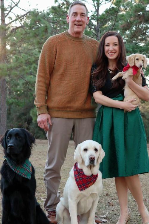 Todd And His Wife Brittany Pictured With Their Pets Dogs Last Year In Christmas 