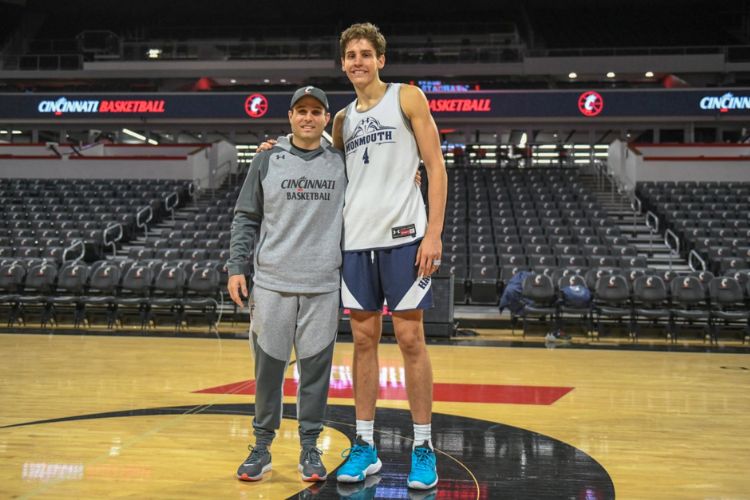 Wes Miller Pictured With His Half-Brother, Walker Miller At The Cincinnati Basketball Court
