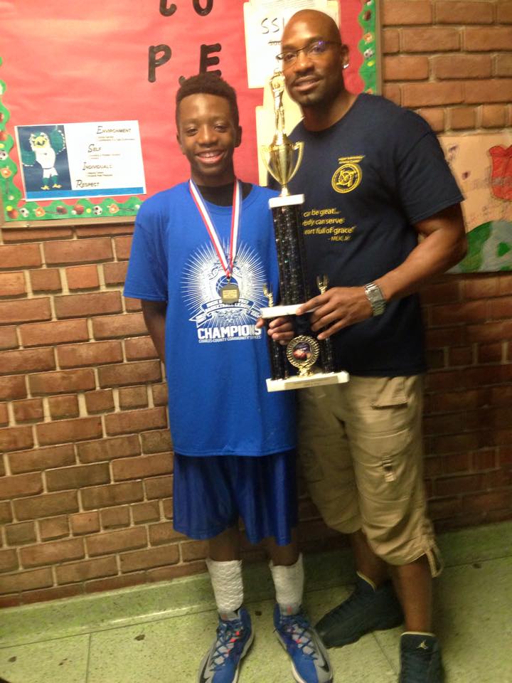 A 6th Grader Jared Billups Pictured With His Dad Don In 2015