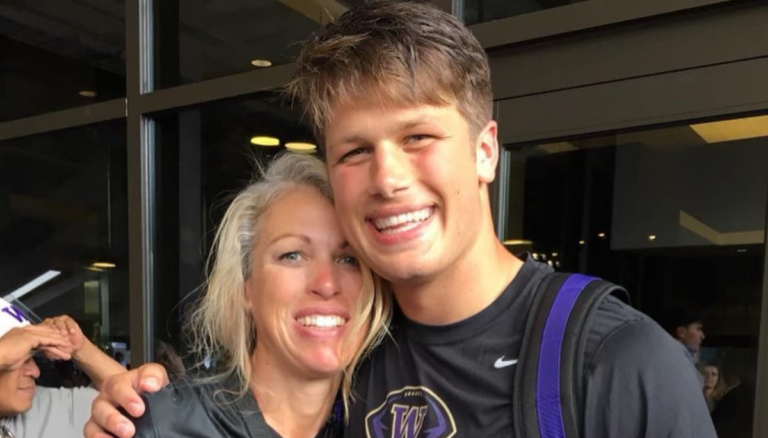Cade Otton With His Late Mother Sally Otton