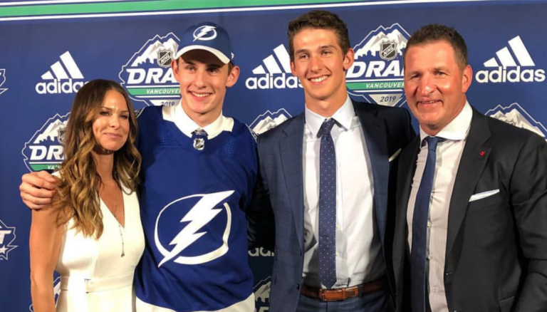 Cal Foote With His Parents And Brother