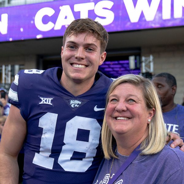 College Football Player Will Howard With His Mother, Maureen