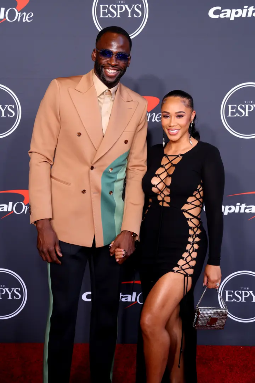Draymond Green Posing With Wife Hazel Renee In The Red Carpet