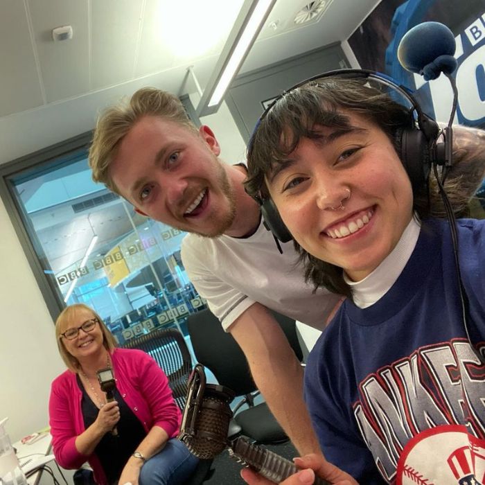 Katelyn Ohashi With Nile Wilson At The BBC Radio In 2021