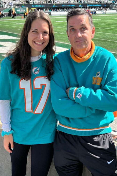 Kevin Cronin aka Kickball Dad With His Daughter
