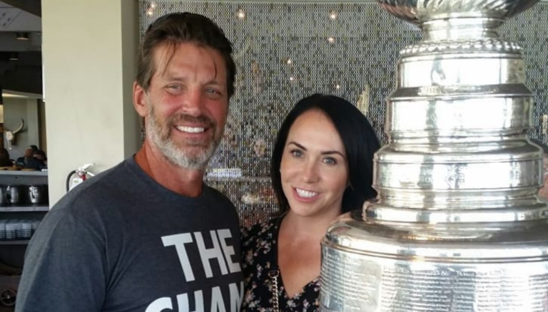 Lane Lambert And His Wife Annie Wixom With Stanley Cup