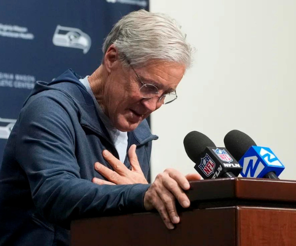 Pete Carroll During His Emotional Farewell News Conference