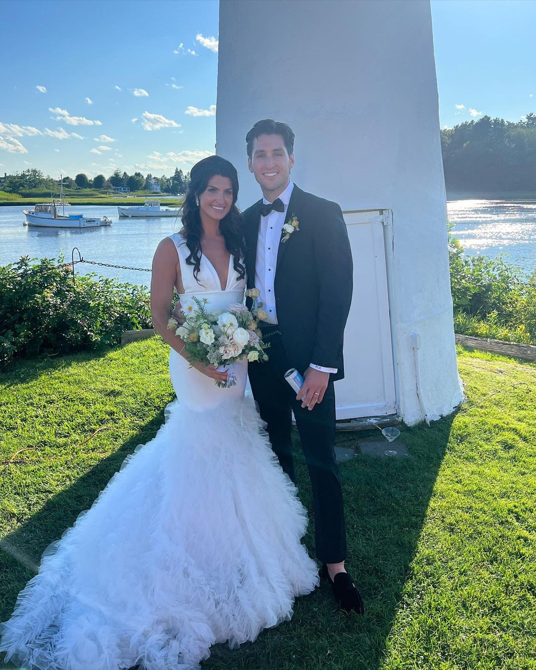 Ryan Arcidiacono And His Wife Clare On Their Wedding Day