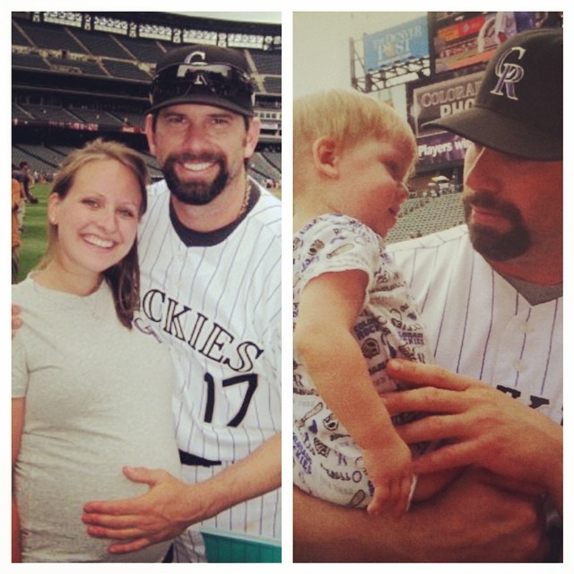 Todd Helton With His Wife, Cristy