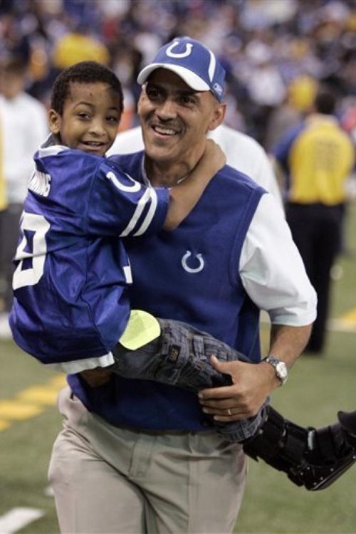 Tony Dungy With One Of His Sons