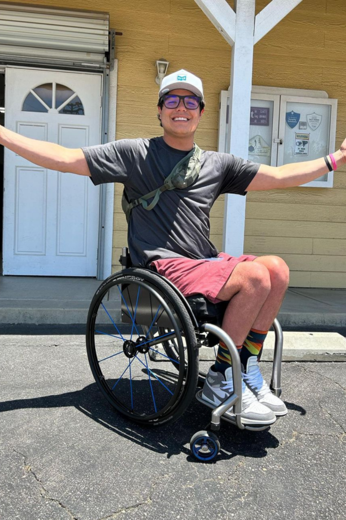 Trevor Kennison Rocking His New Wheelchair
