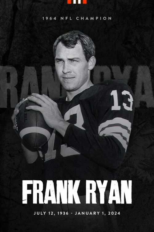 Ryan Was One Of The Last Players From The Browns Team To Win The NFL Championship