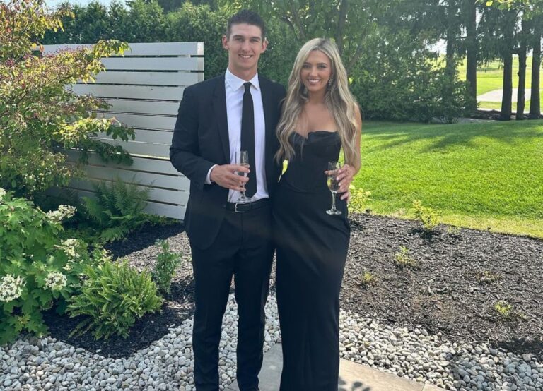 Cal Foote Pictured With His Girlfriend Julia Wrobel In August 2023