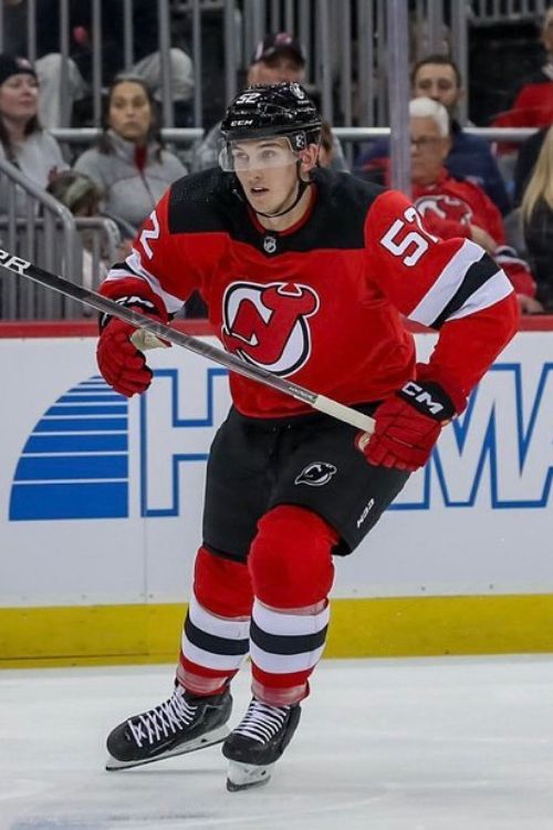Cal Foote Pictured With In Action For The New Jersey Devils 