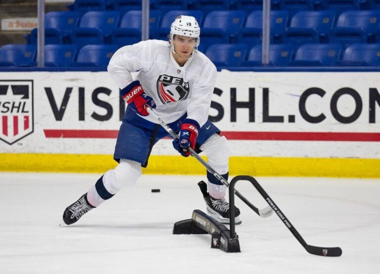 Cutter Gauthier Pictured Playing For His Country