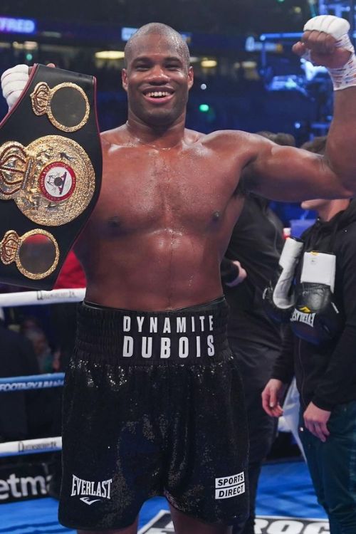 Daniel Dubois Pictured With His Former WBA Heavyweight "Regular" Belt