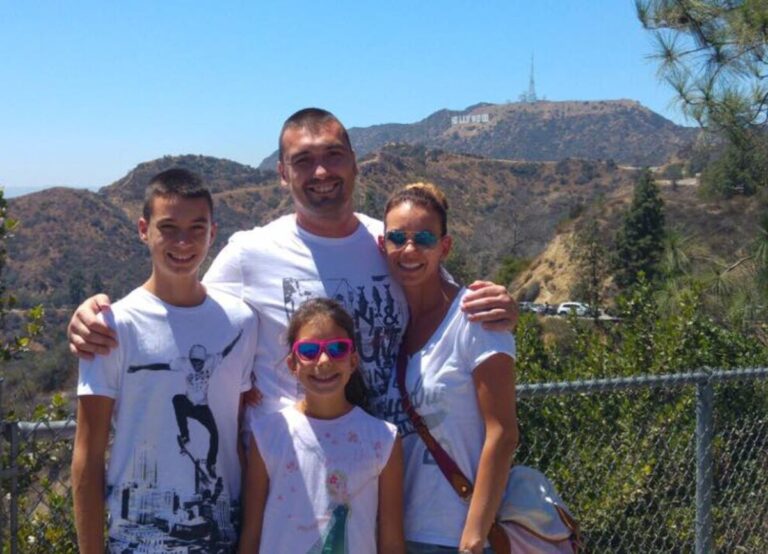 Natasa Milokevic Pictured With His Wife And Kids During Their Trip To California In 2016