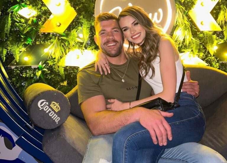Dricus du Plessis Pictured With His Partner Vasti Spiller In 2023 During An Event