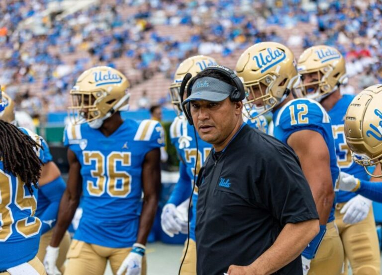 Ikaika Malloe Pictured On Duty With His UCLA Bruins Players Last Year
