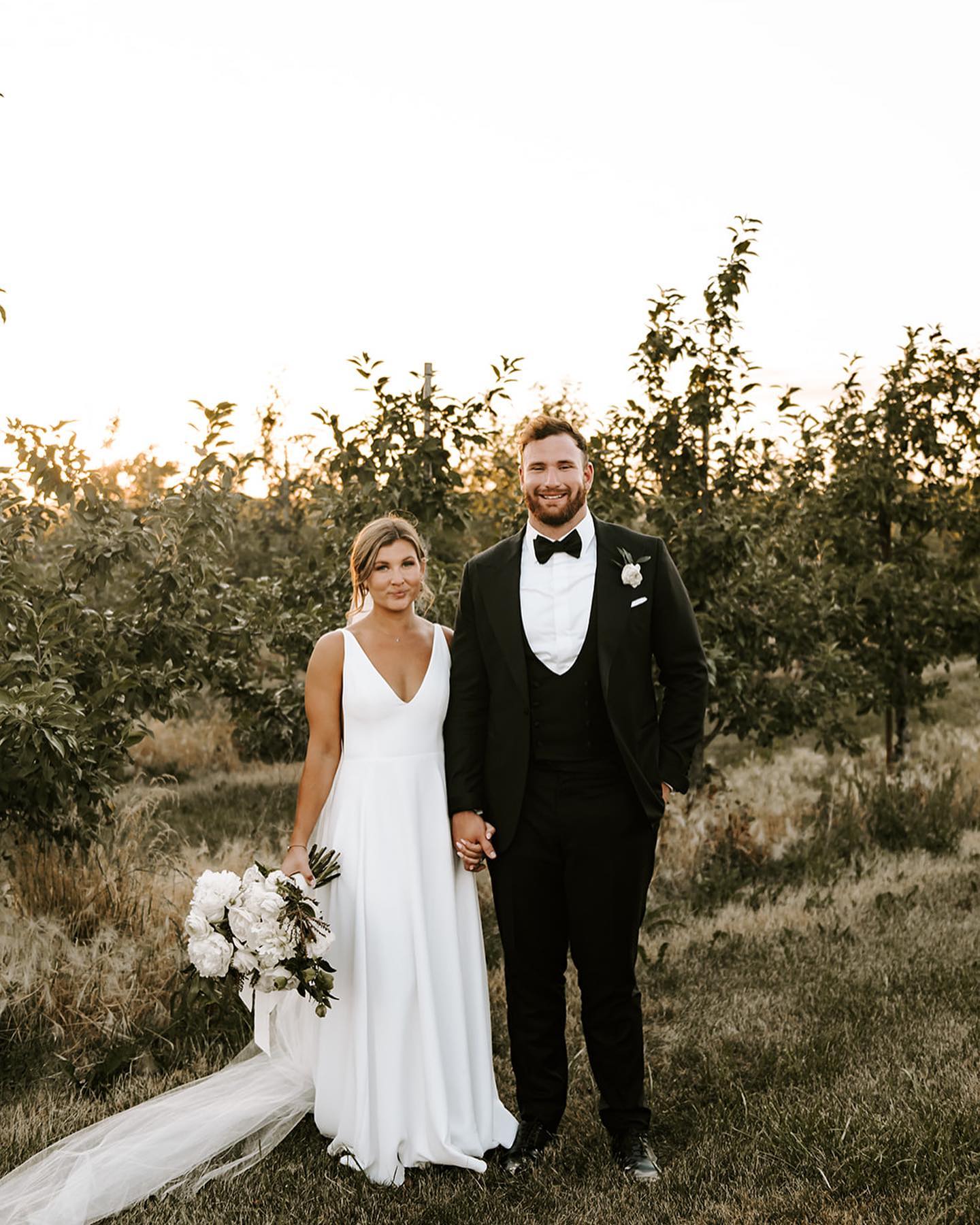Frank Ragnow And Lucy Ragnow During Their Wedding
