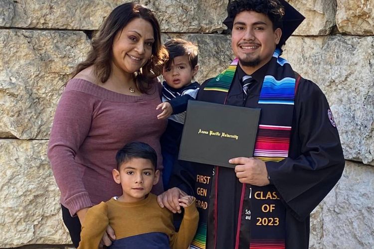 Camacho Pictured With His Family After The Graduation Ceremony