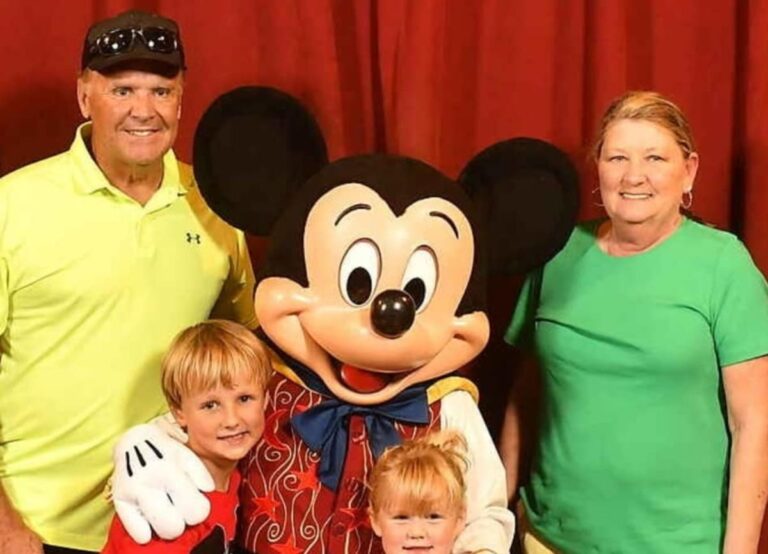 Mike Wallace Pictured With His Wife Carla Wallace And Their Grandkids