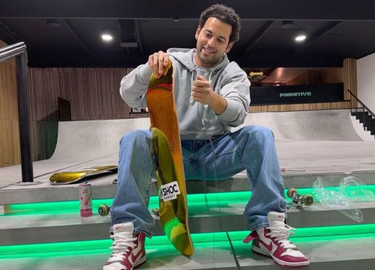 The American Skateboarder P Rod Pictured Promoting His Energy Drink Brand
