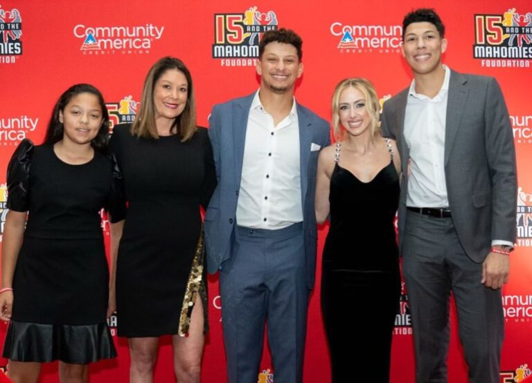 Randi Martin Pictured With Her Three Kids, And Daughter In Law At The Mahomes Gala In November 2023