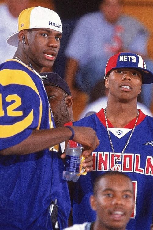 Sebastian Telfair And LeBron James Pictured In 2002 At The ABCD Camp