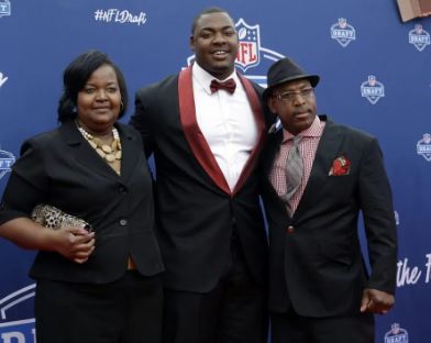 Chris Jones With His Parents, Mother Mary And Father Chris Jones Sr