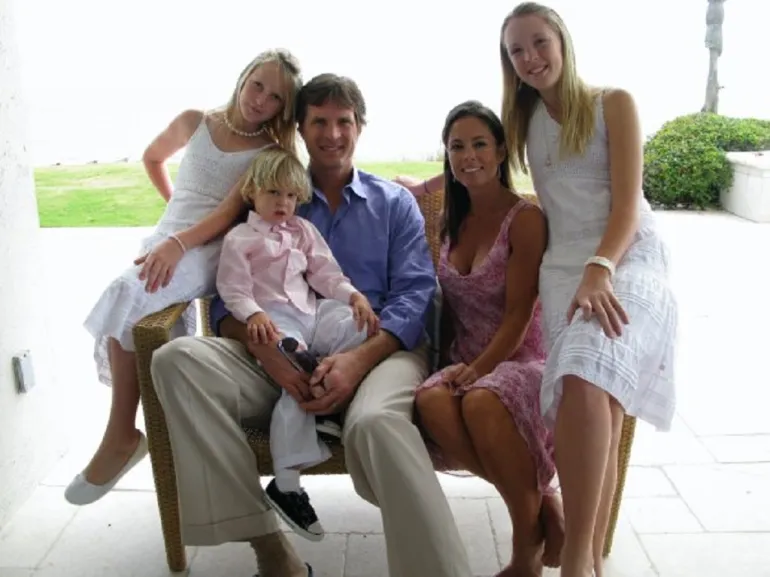 Christian Laettner With His Ex-Wife And Children